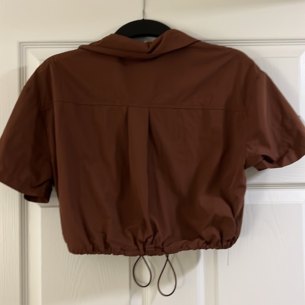 Forever 21 Woven Top/ Button Cappuccino Size M - Picture 7 of 9